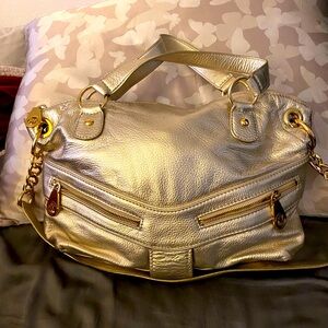 Michael kors leather handbag metallic gold w/o tags***SOLD***